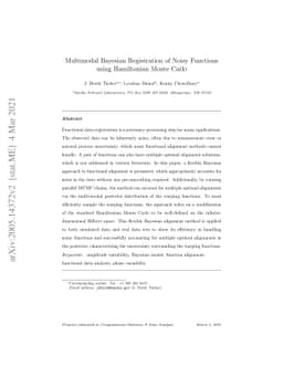 Multimodal Bayesian Registration of Noisy Functions using Hamiltonian
  Monte Carlo