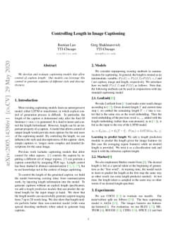 Controlling Length in Image Captioning