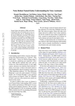 Noise Robust Named Entity Understanding for Voice Assistants