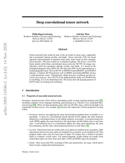 Deep convolutional tensor network