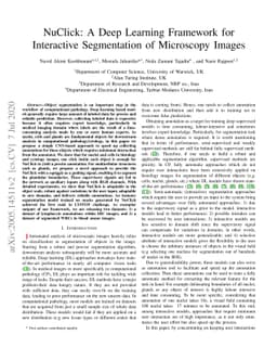 NuClick: A Deep Learning Framework for Interactive Segmentation of
  Microscopy Images