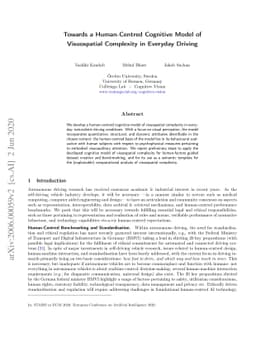 Towards a Human-Centred Cognitive Model of Visuospatial Complexity in
  Everyday Driving