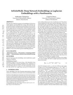 InfiniteWalk: Deep Network Embeddings as Laplacian Embeddings with a
  Nonlinearity