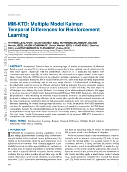 MM-KTD: Multiple Model Kalman Temporal Differences for Reinforcement
  Learning