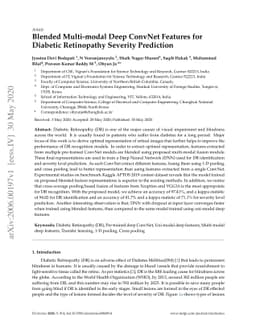 Blended Multi-Modal Deep ConvNet Features for Diabetic Retinopathy
  Severity Prediction