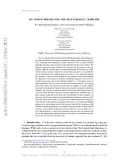 On lower bounds for the bias-variance trade-off