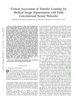 Critical Assessment of Transfer Learning for Medical Image Segmentation
  with Fully Convolutional Neural Networks