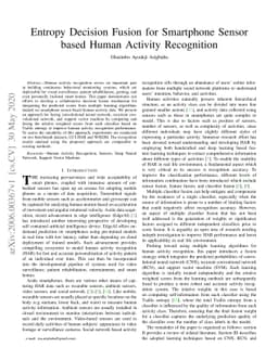 Entropy Decision Fusion for Smartphone Sensor based Human Activity
  Recognition