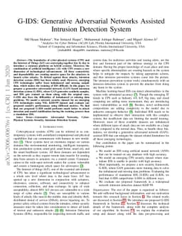 G-IDS: Generative Adversarial Networks Assisted Intrusion Detection
  System