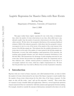 Logistic Regression for Massive Data with Rare Events