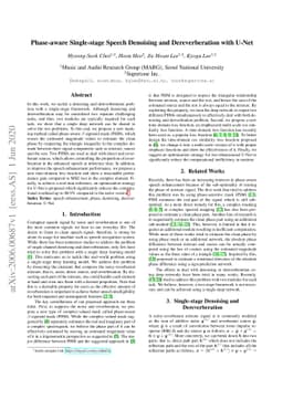 Phase-aware Single-stage Speech Denoising and Dereverberation with U-Net