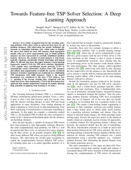Towards Feature-free TSP Solver Selection: A Deep Learning Approach