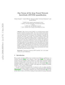One Versus all for deep Neural Network Incertitude (OVNNI)
  quantification