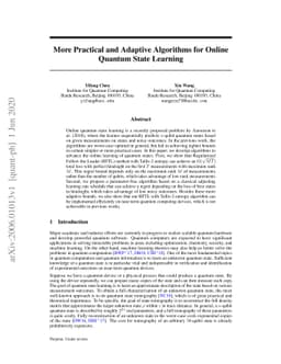 More Practical and Adaptive Algorithms for Online Quantum State Learning