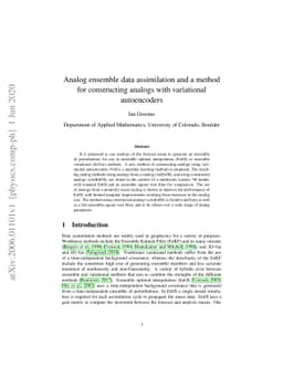 Analog ensemble data assimilation and a method for constructing analogs
  with variational autoencoders