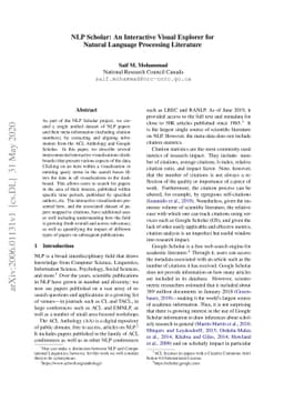 NLP Scholar: An Interactive Visual Explorer for Natural Language
  Processing Literature