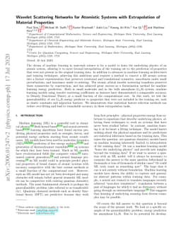 Wavelet Scattering Networks for Atomistic Systems with Extrapolation of
  Material Properties