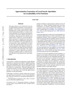Approximation Guarantees of Local Search Algorithms via Localizability
  of Set Functions