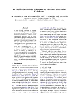 An Empirical Methodology for Detecting and Prioritizing Needs during
  Crisis Events