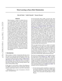 Meta Learning as Bayes Risk Minimization