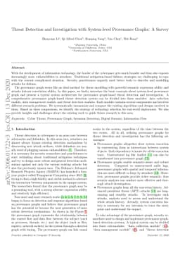 Threat Detection and Investigation with System-level Provenance Graphs:
  A Survey