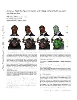 Accurate Face Rig Approximation with Deep Differential Subspace
  Reconstruction