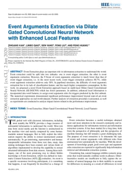 Event Arguments Extraction via Dilate Gated Convolutional Neural Network
  with Enhanced Local Features