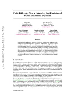 Finite Difference Neural Networks: Fast Prediction of Partial
  Differential Equations