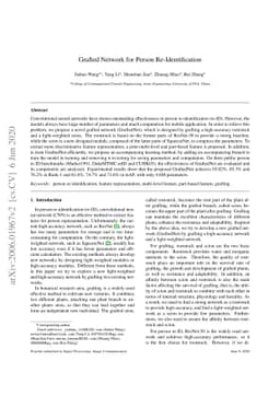 Grafted network for person re-identification
