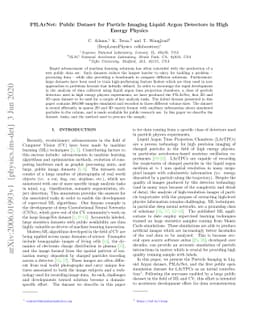 PILArNet: Public Dataset for Particle Imaging Liquid Argon Detectors in
  High Energy Physics