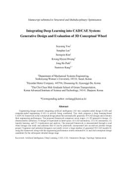 Integrating Deep Learning into CAD/CAE System: Generative Design and
  Evaluation of 3D Conceptual Wheel