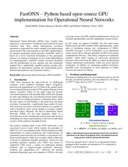 FastONN -- Python based open-source GPU implementation for Operational
  Neural Networks