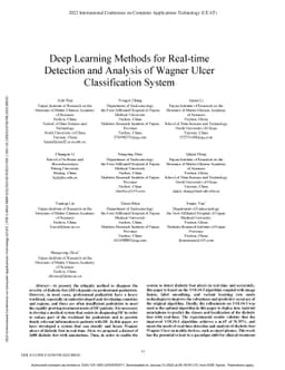 Deep Learning Methods for Real-time Detection and Analysis of Wagner
  Ulcer Classification System