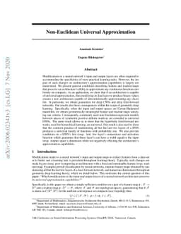 Non-Euclidean Universal Approximation