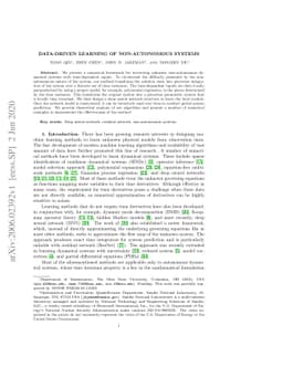 Data-driven learning of non-autonomous systems