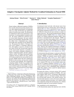 Adaptive Checkpoint Adjoint Method for Gradient Estimation in Neural ODE