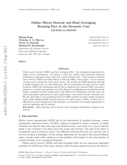 Online mirror descent and dual averaging: keeping pace in the dynamic
  case
