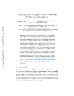 Boundary-assisted Region Proposal Networks for Nucleus Segmentation