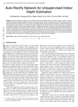 Auto-Rectify Network for Unsupervised Indoor Depth Estimation