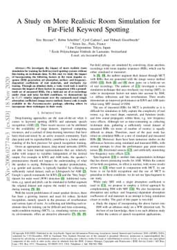 A study on more realistic room simulation for far-field keyword spotting