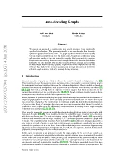 Auto-decoding Graphs