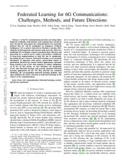 Federated Learning for 6G Communications: Challenges, Methods, and
  Future Directions