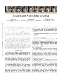Manipulation with Shared Grasping