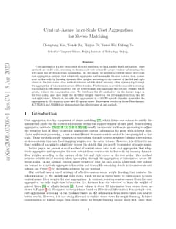 Content-Aware Inter-Scale Cost Aggregation for Stereo Matching