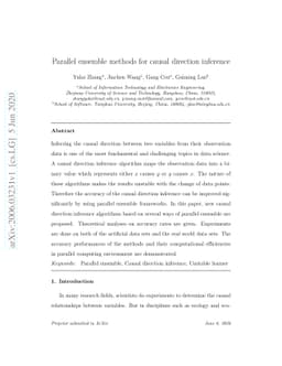 Parallel ensemble methods for causal direction inference