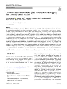 Convolutional Neural Networks for Global Human Settlements Mapping from
  Sentinel-2 Satellite Imagery