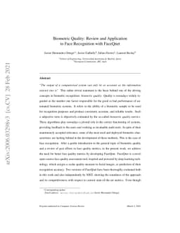 Biometric Quality: Review and Application to Face Recognition with
  FaceQnet