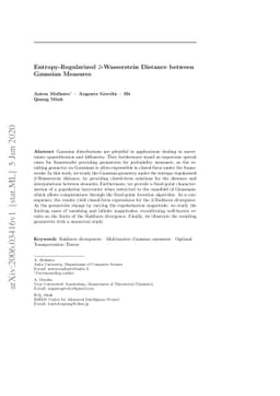 Entropy-Regularized $2$-Wasserstein Distance between Gaussian Measures