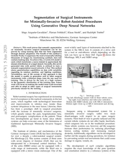 Segmentation of Surgical Instruments for Minimally-Invasive
  Robot-Assisted Procedures Using Generative Deep Neural Networks