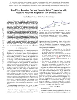 TrueRMA: Learning Fast and Smooth Robot Trajectories with Recursive
  Midpoint Adaptations in Cartesian Space